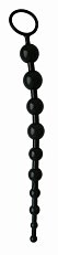 Анальная цепочка Anal Stimulator черная из пластизоля 31 см