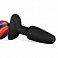 Фото-1 Анальная втулка Easytoys Pony Tail Plug из силикона черная с разноцветным хвостом 51 см