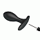 Фото-3 Анальная втулка Inflatable Anal Plug II из силикона черная со смещенным центром тяжести с грушей