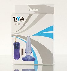 Анальный плаг Toyfa с выносной вибропулей пурпурный 10,5 см