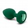 Фото-1 Анальная втулка B-Vibe Jewel Plug с вибрацией, стразой и пультом д/у