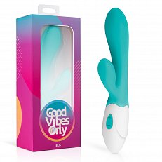 Вибратор Good Vibes Only Blis перезаряжаемый из медицинского силикона бирюзовый
