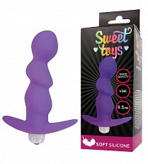 Анальный стимулятор Sweet Toys 9,5 см с вибрацией фиолетовый