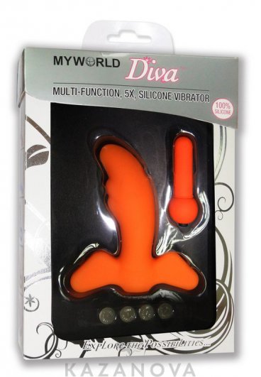 Фото-2 Вибратор MyWorld Diva оранжевый 11,5 см 473