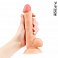 Фото-2 Фаллоимитатор EroWoman Realistic телесный реалистичный с мошонкой на присоске 19,7 см
