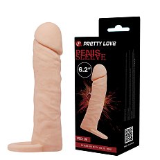 Насадка увеличивающая Pretty Love Penis Sleeve Medium 16 см