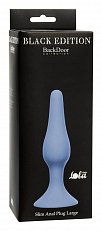 Анальная втулка Lola Toys Slim Anal Plug large силиконовая синяя