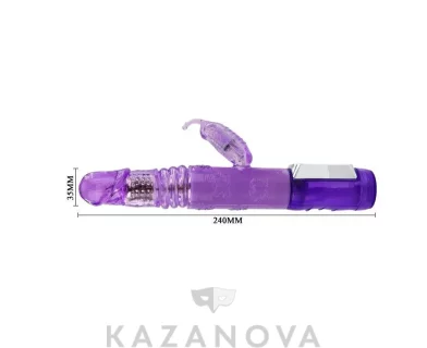 Фото-6 Вибратор Beach Prince с функцией Up-Down, клиторальной стимуляцией и вращением фиолетовый