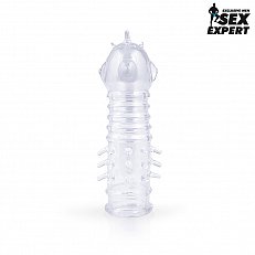Насадка Sex Expert New Shape с усиками прозрачная