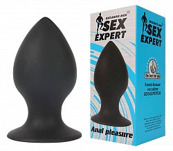 Анальная втулка Anal Pleasure из медицинского силикона черная 10см