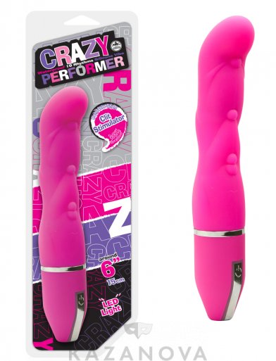 Вибратор для G-точки Crazy Performer розовый 15 см 280