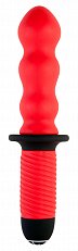 Вибратор ToyFa Black&Red с двойным мотором красный 341