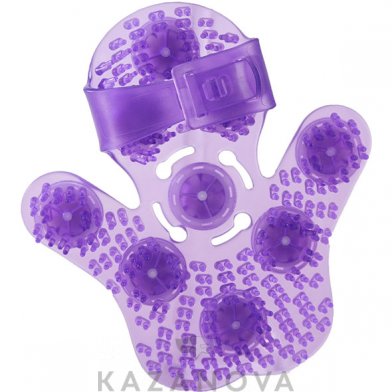 Фото-3 Перчатка массажная Roller Balls Massager фиолетовая