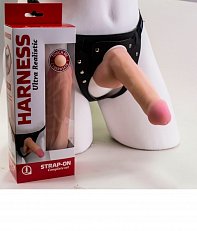 Страпон Harness на трусиках универсальный из киберкожи 16 см