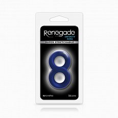 Эрекционное кольцо на пенис и мошонку Renegade infinity ring синее