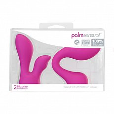 Набор сменных насадок Palm Sensual для массажеров Palmpower из силикона розовые 2 шт