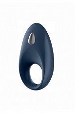 Кольцо Satisfyer Mighty One темно-синее эрекционное с вибрацией