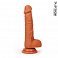 Фото-1 Фаллоимитатор EroWoman Realistic коричневый реалистичный с мошонкой на присоске 18,5 см