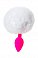 Фото-8 Анальная втулка ToyFa ToDo Sweet Bunny из силикона с белым мехом