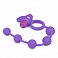 Фото-2 Вибронасадка EasyToys Triple Plesure с анальной цепочкой фиолетовая