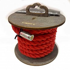 Веревка для бондажа Crazy Handmade хлопковая красная 3 м