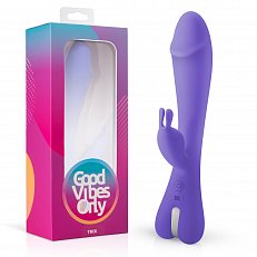 Вибратор Good Vibes Only Trix перезаряжаемый из медицинского силикона фиолетовый