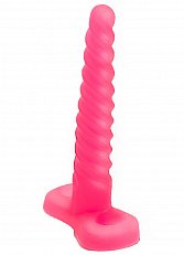 Анальный стимулятор в виде спирали LoveToy из геля розовый 14,5 см