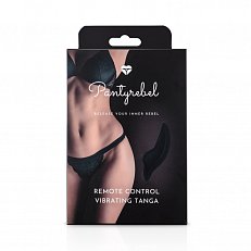 Клиторальный вибратор Pantyrebel Tanga с трусиками и пультом д/у черный