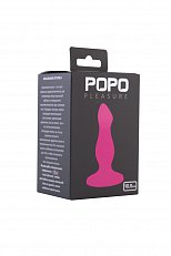 Анальная втулка POPO Pleasure нежная из силикона розовая 10,5 см розовая
