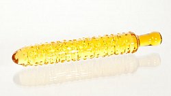 Фаллоимитатор стеклянный Sexus Glass желтый 18 см