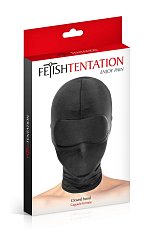 Маска-шлем нейлоновая Fetish Tentation закрытая черная