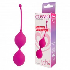 Вагинальные шарики Cosmo Lady's balls из силикона фиолетовые 008