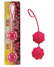 Вагинальные шарики Duo Balls 3 см красные из силикона