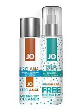Набор любрикантов:JO Anal H2O 120 мл, JO Toy Cleaner 120 мл