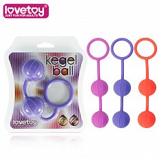 Вагинальные шарики Lovetoy силиконовые гладкие розовые