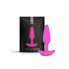 Дизайнерская анальная пробка с вибрацией Gvibe Gplug XS розовая
