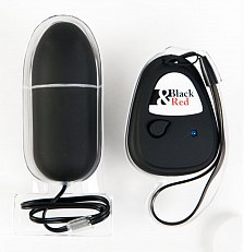 Виброяйцо TOYFA Black&Red с дистанционным управлением черное 8 см