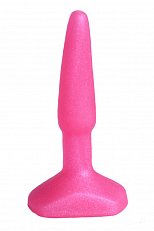 Анальный плаг LoveToy из геля розовый 11 см