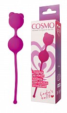 Вагинальные шарики Cosmo Lady's balls розовые из силикона 009