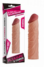 Удлиняющая насадка LoveToy 19,5 см телесная