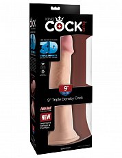 Фаллоимитатор King Cock Plus Soft Skin реалистичный на присоске 23 см