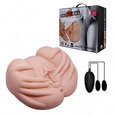 Мастурбатор Crazy Bull Realistic Vagina and Anal с вибрацией 022