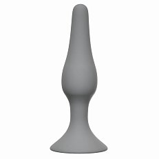 Анальная втулка Lola Toys Slim Anal Plug medium силиконовая серая