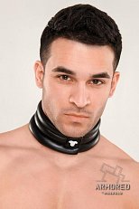 Ошейник Maskulo Armored черный с кольцом
