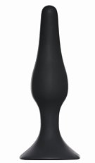 Анальная втулка Lola Toys Slim Anal Plug XL силиконовая чёрная