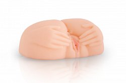 Мастурбатор Juicy Pussy вагина и анус с вибрацией из TPR объемный