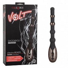 Анальная цепочка Volt Electro Beads с вибрацией и электростимуляцией черная