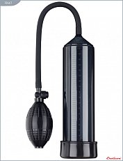 Помпа вакуумная Eroticon Pump X1 чёрная с эрекционным кольцом