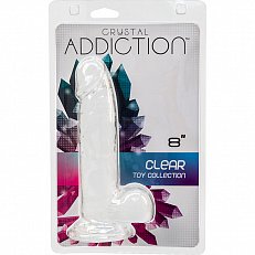 Фаллоимитатор Addiction Crystal прозрачный 20,3 см