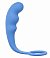 Анальный стимулятор Lola Toys Mountain Range Anal Plug с кольцом силиконовый синий
